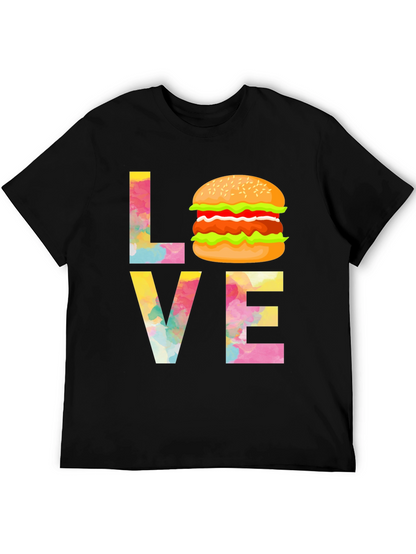 Love Burger Graphic Tee - Unisex Black T-Shirt