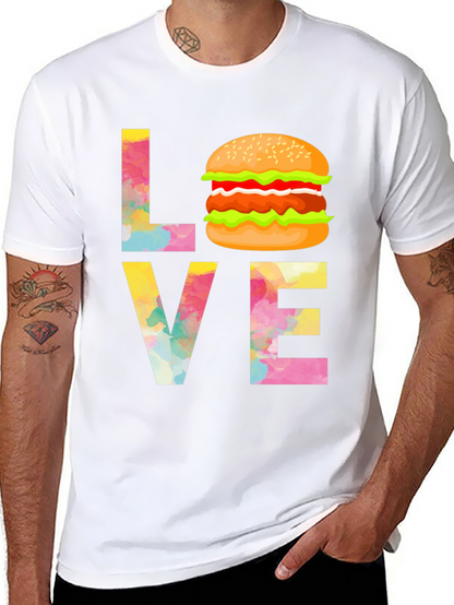 Love Burger Graphic Tee - Unisex Black T-Shirt