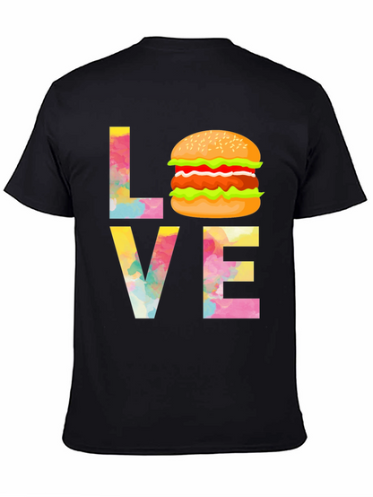 Love Burger Graphic Tee - Unisex Black T-Shirt