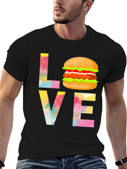 Love Burger Graphic Tee - Unisex Black T-Shirt