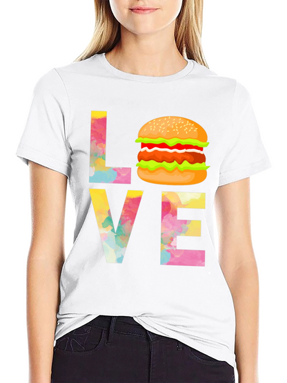 Love Burger Graphic Tee - Unisex Black T-Shirt