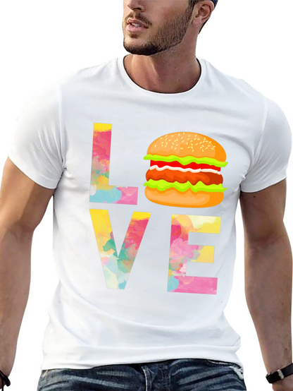 Love Burger Graphic Tee - Unisex Black T-Shirt