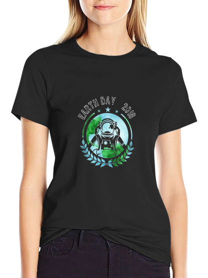 Earth Day 2018 Astronaut T-Shirt - Black