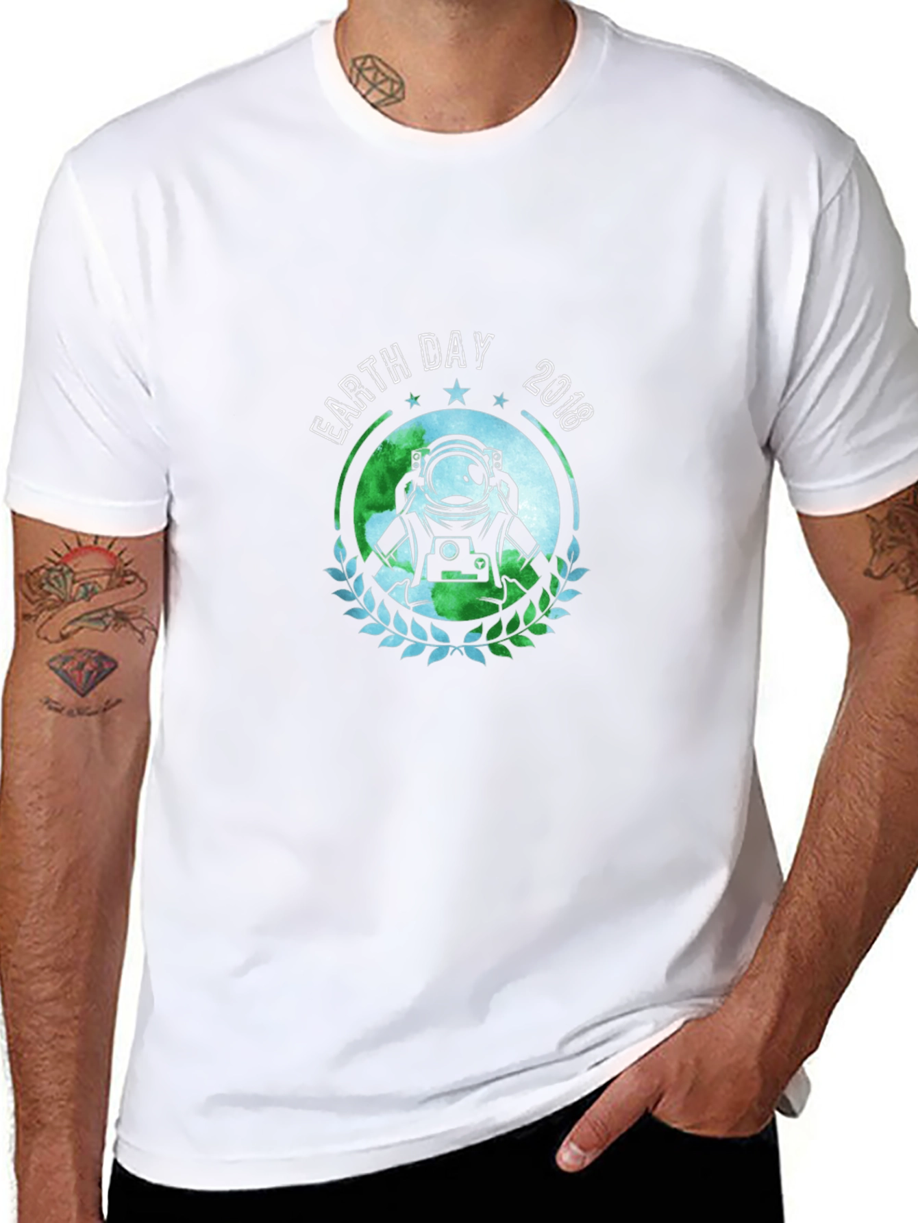 Earth Day 2018 Astronaut T-Shirt - Black