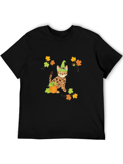 Halloween Cat Pumpkin T-Shirt
