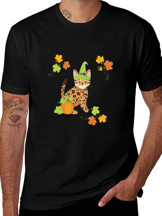 Halloween Cat Pumpkin T-Shirt