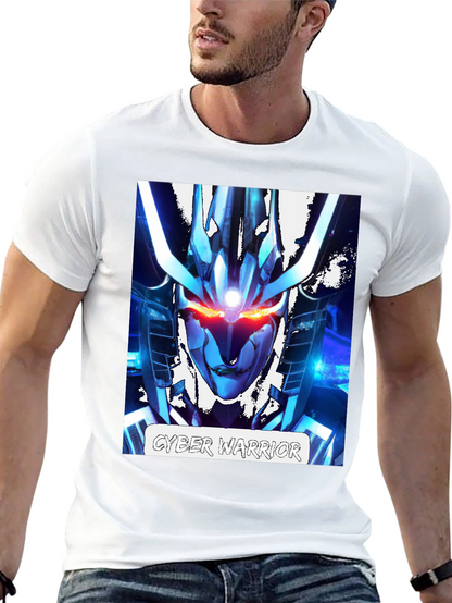 Cyber Warrior Graphic T-Shirt - Sci-Fi Style