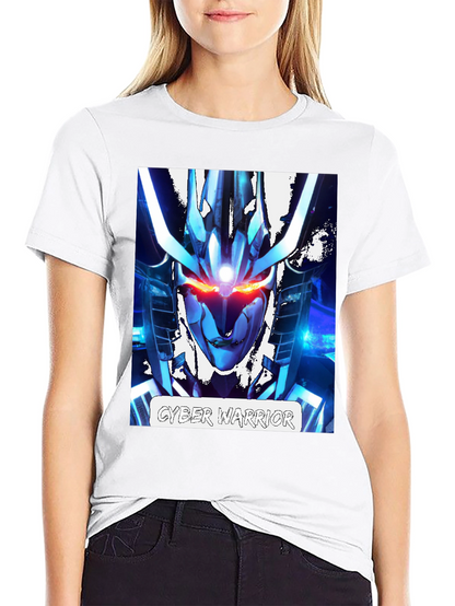 Cyber Warrior Graphic T-Shirt - Sci-Fi Style