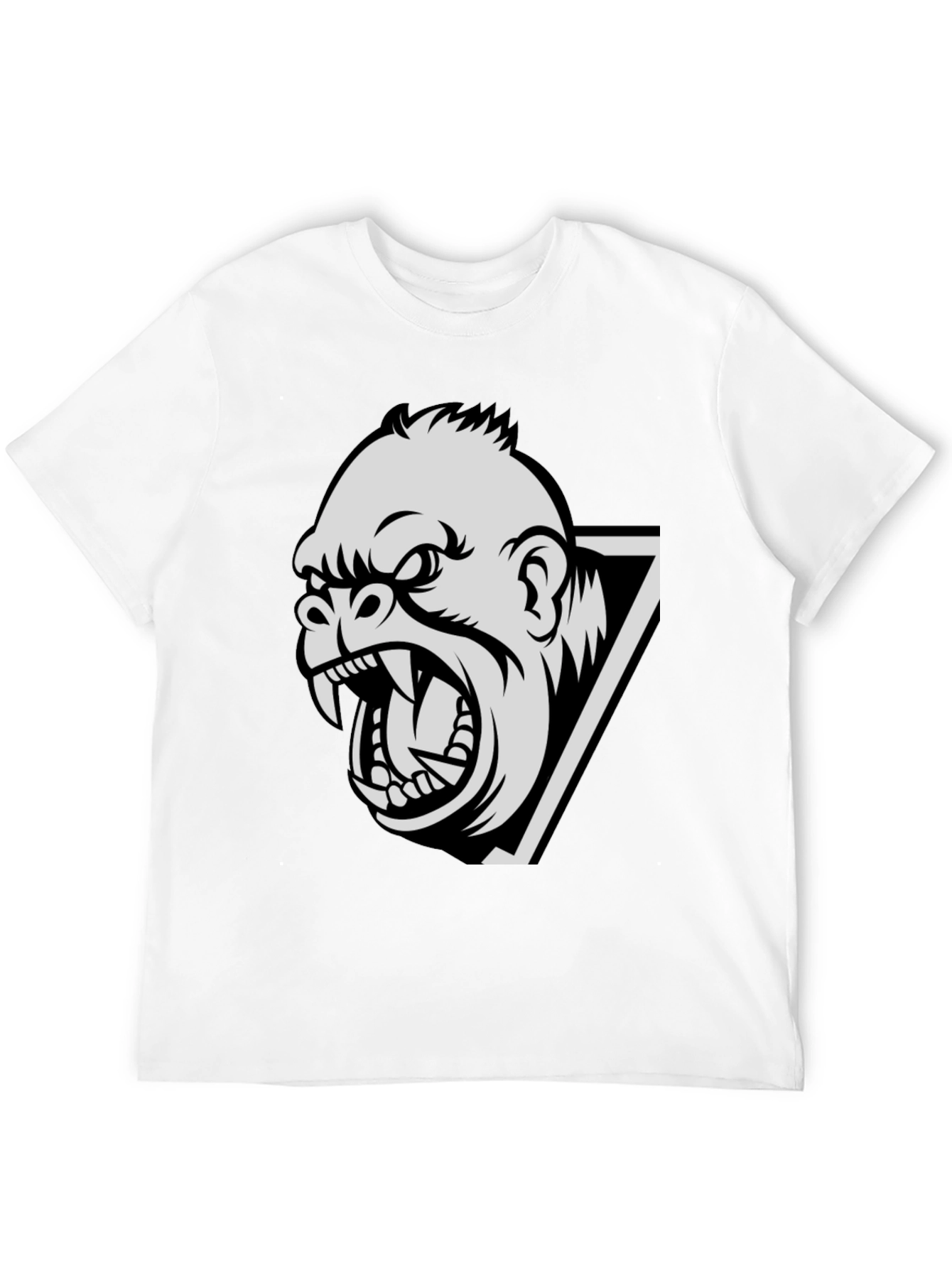 Mens Gorilla Graphic Print Black T-Shirt