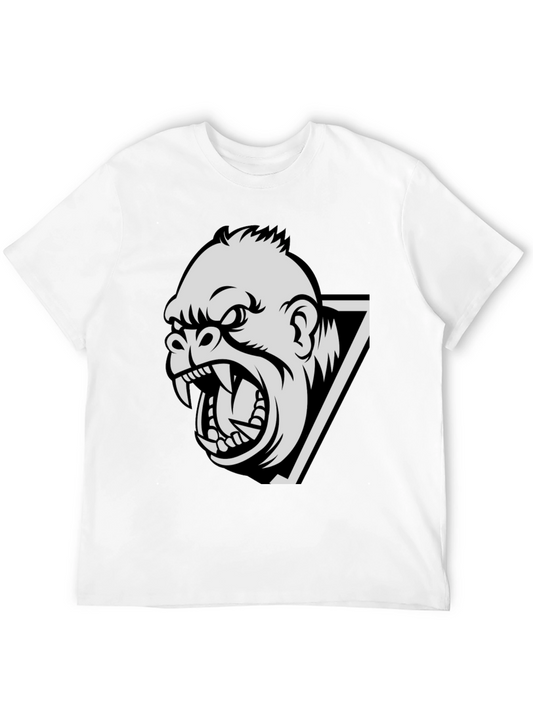 Mens Gorilla Graphic Print Black T-Shirt