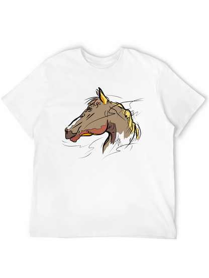 Horse Graphic T-Shirt - Stylish Black Tee