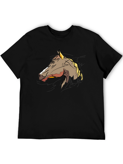 Horse Graphic T-Shirt - Stylish Black Tee