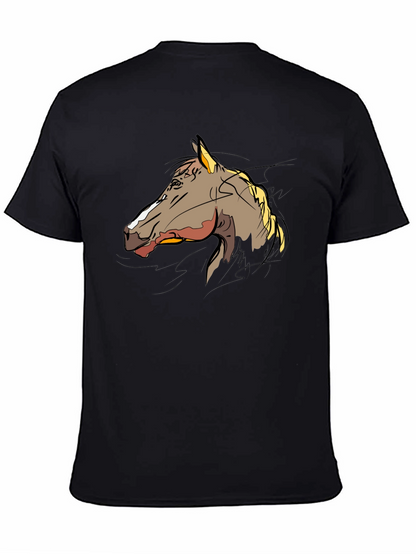 Horse Graphic T-Shirt - Stylish Black Tee