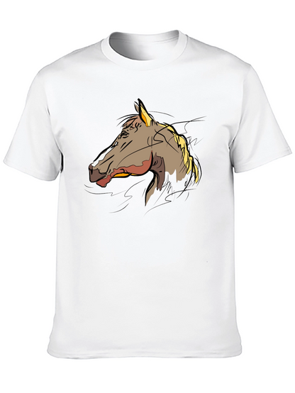 Horse Graphic T-Shirt - Stylish Black Tee