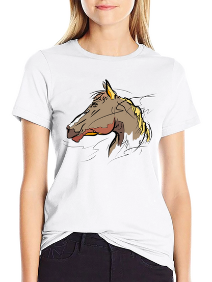Horse Graphic T-Shirt - Stylish Black Tee