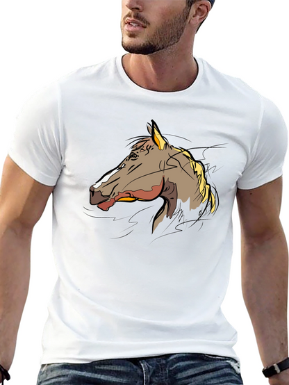 Horse Graphic T-Shirt - Stylish Black Tee