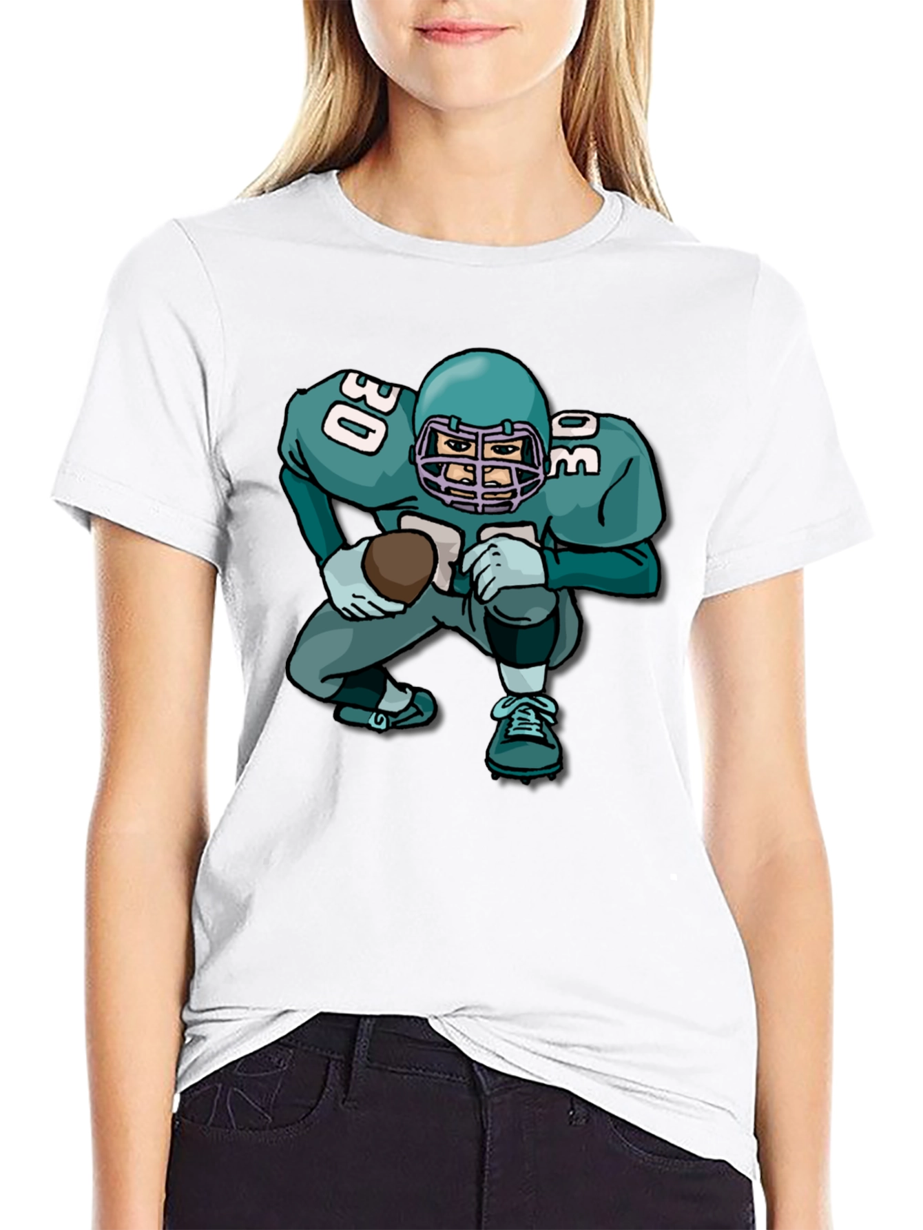 Football Player Graphic Tee