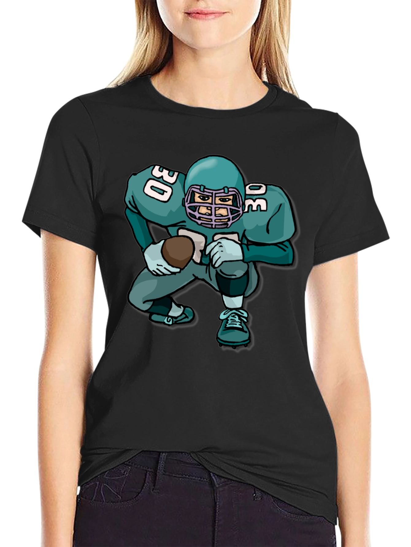 Football Player Graphic Tee
