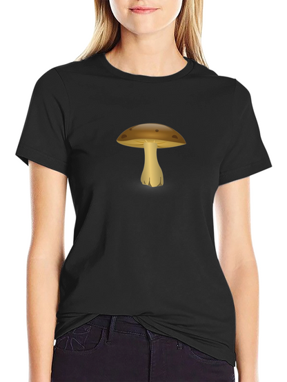 Mushroom Graphic Black T-Shirt