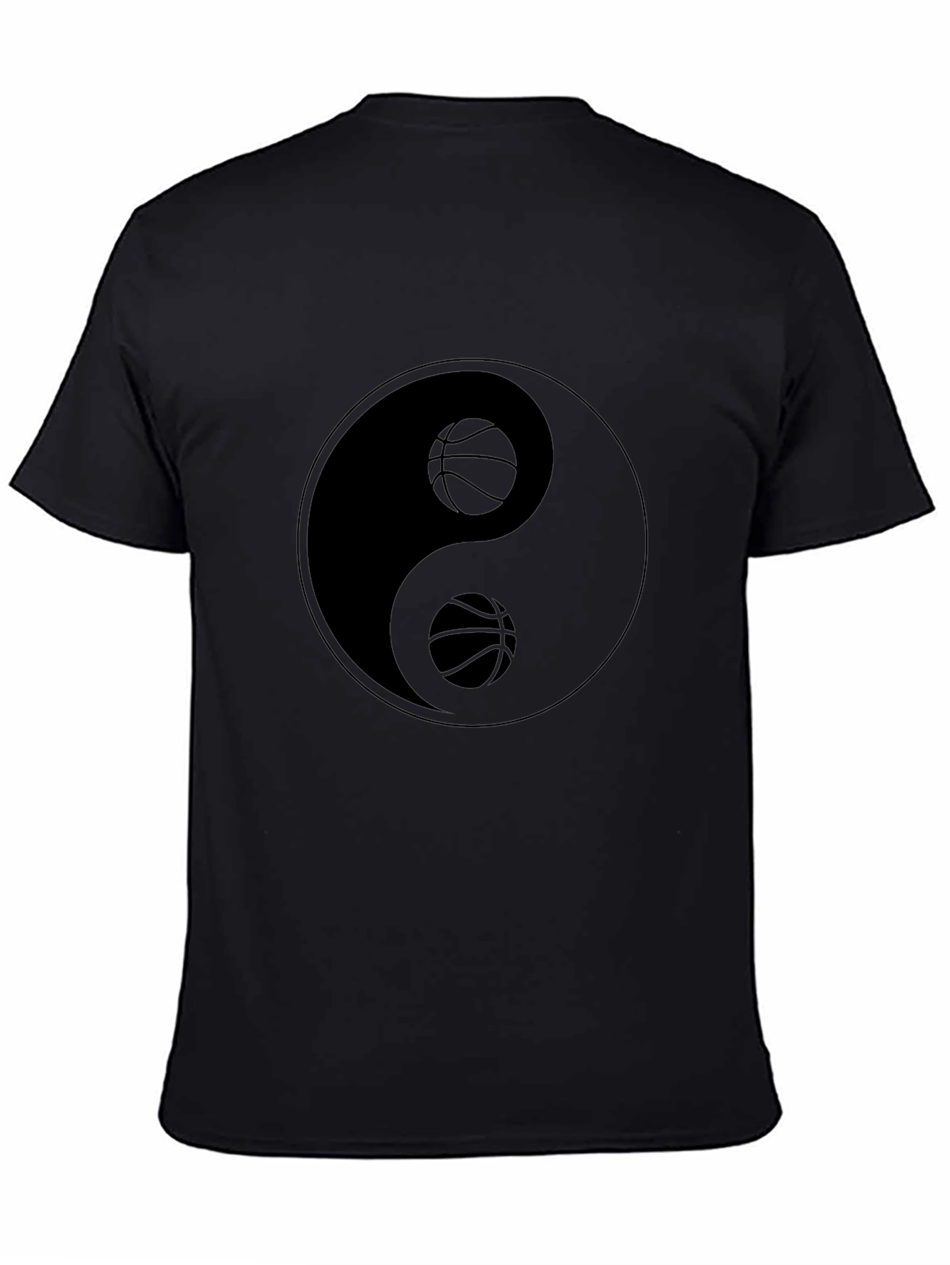 Yin Yang Basketball Graphic T-Shirt