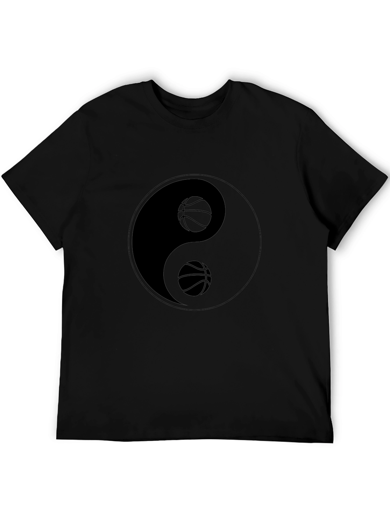 Yin Yang Basketball Graphic T-Shirt