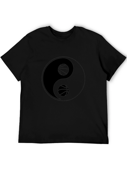 Yin Yang Basketball Graphic T-Shirt