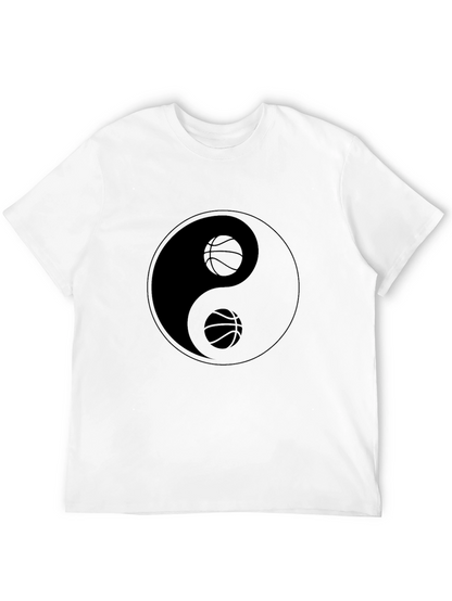 Yin Yang Basketball Graphic T-Shirt