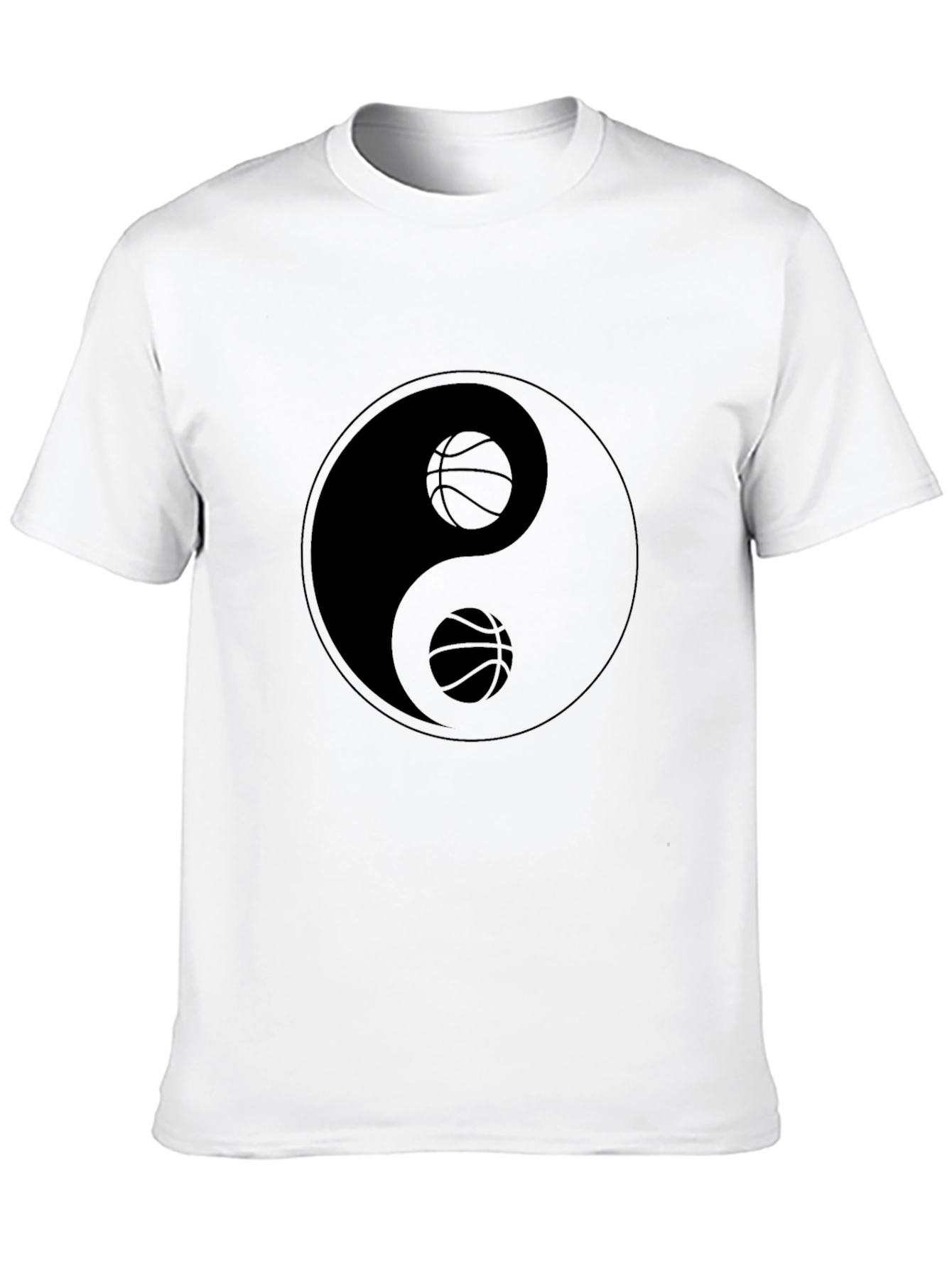Yin Yang Basketball Graphic T-Shirt