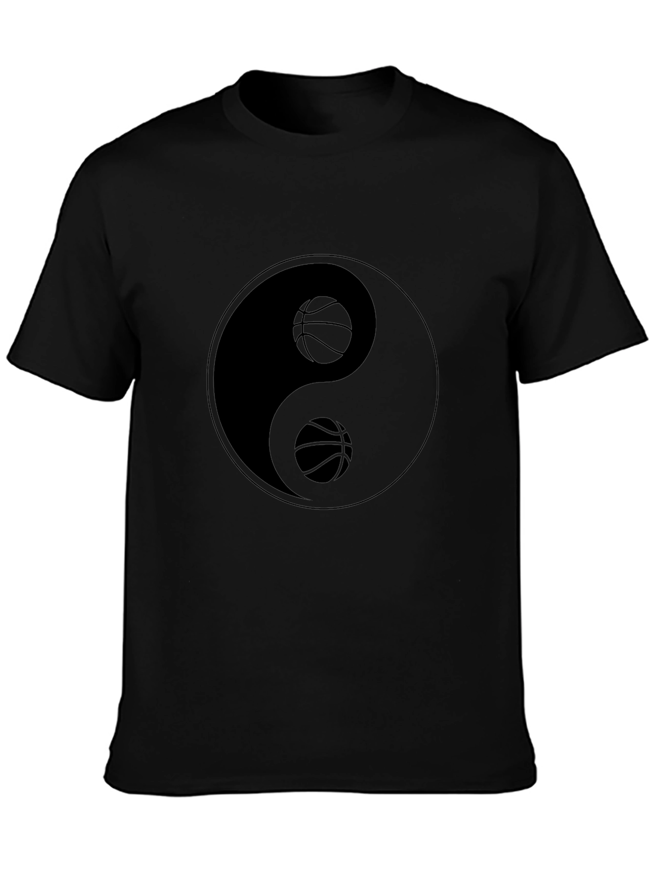 Yin Yang Basketball Graphic T-Shirt