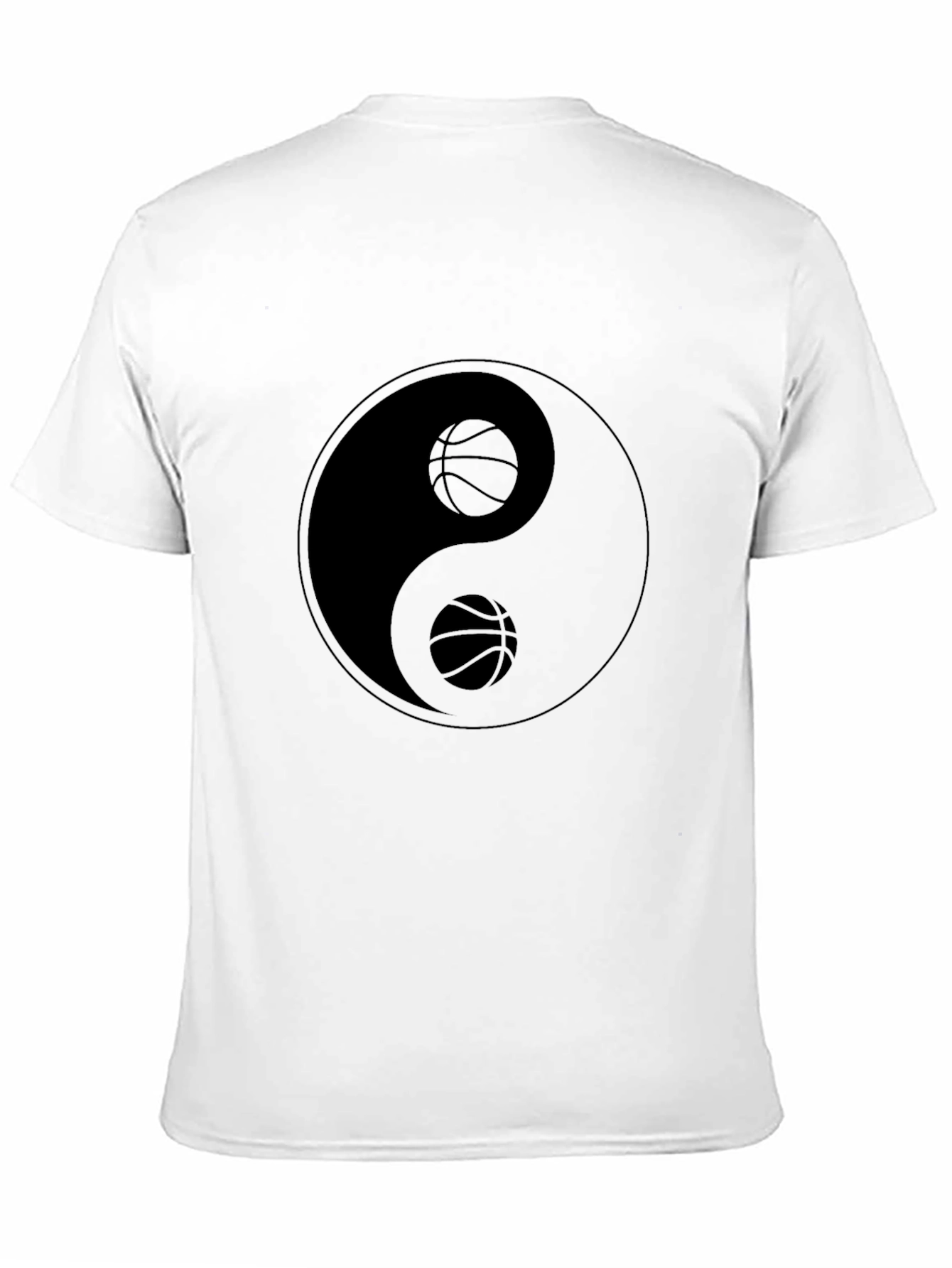 Yin Yang Basketball Graphic T-Shirt
