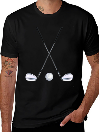 Golf Club Crossed T-Shirt - Black
