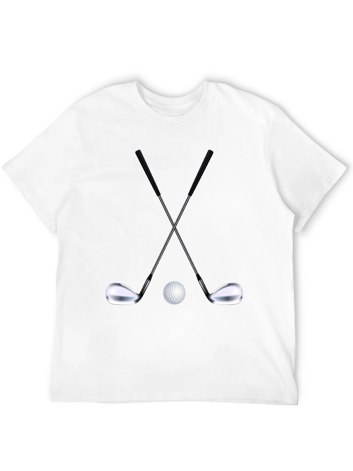 Golf Club Crossed T-Shirt - Black