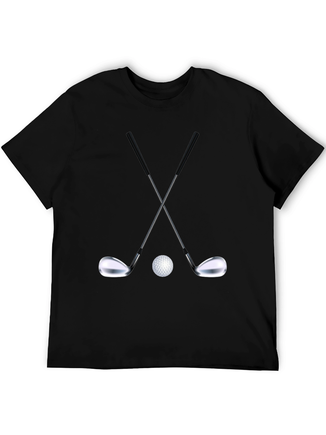Golf Club Crossed T-Shirt - Black