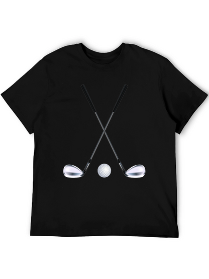 Golf Club Crossed T-Shirt - Black