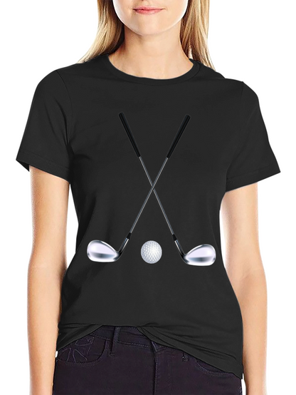Golf Club Crossed T-Shirt - Black