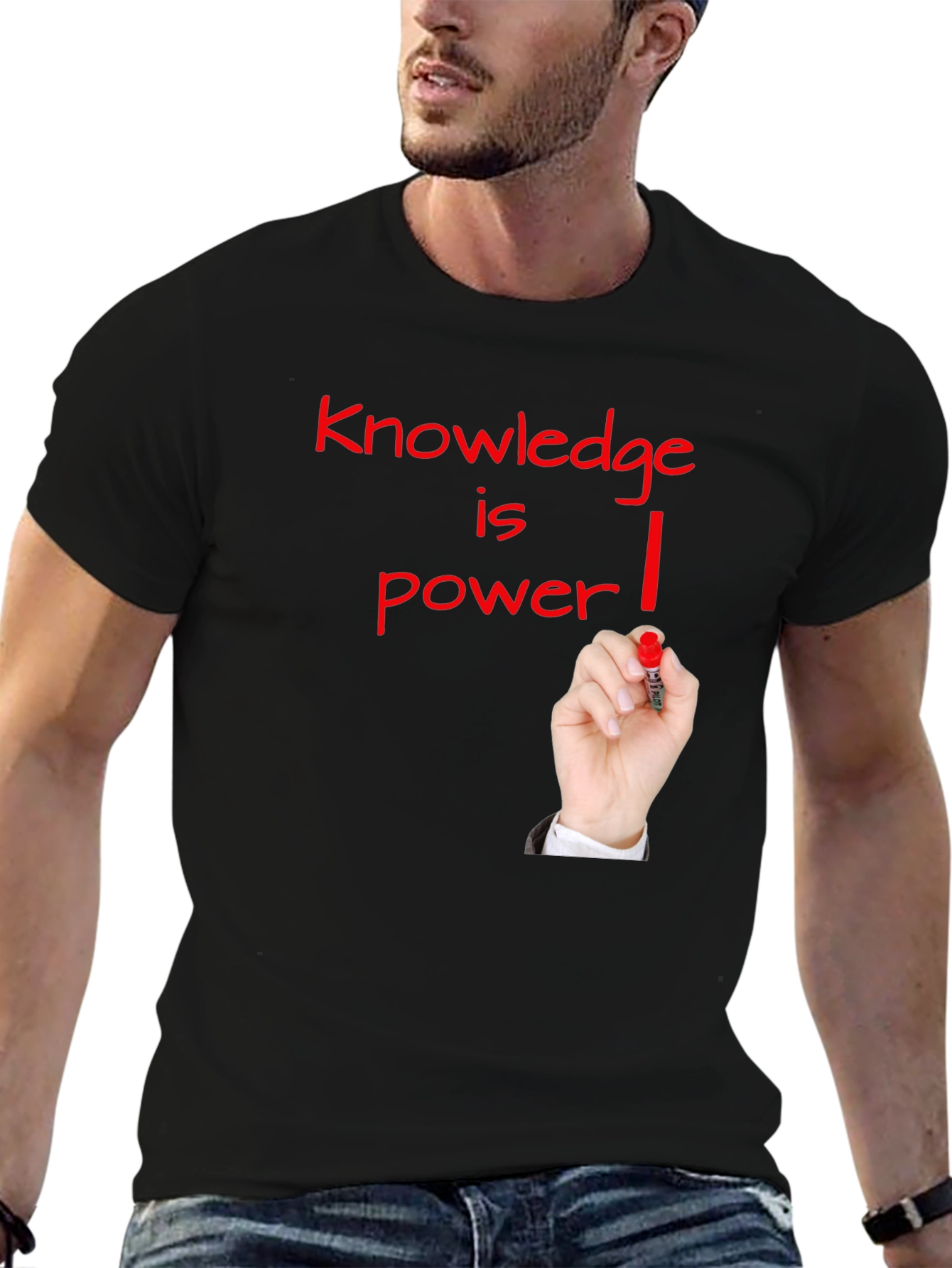 Knowledge is Power Graphic Tee - Black