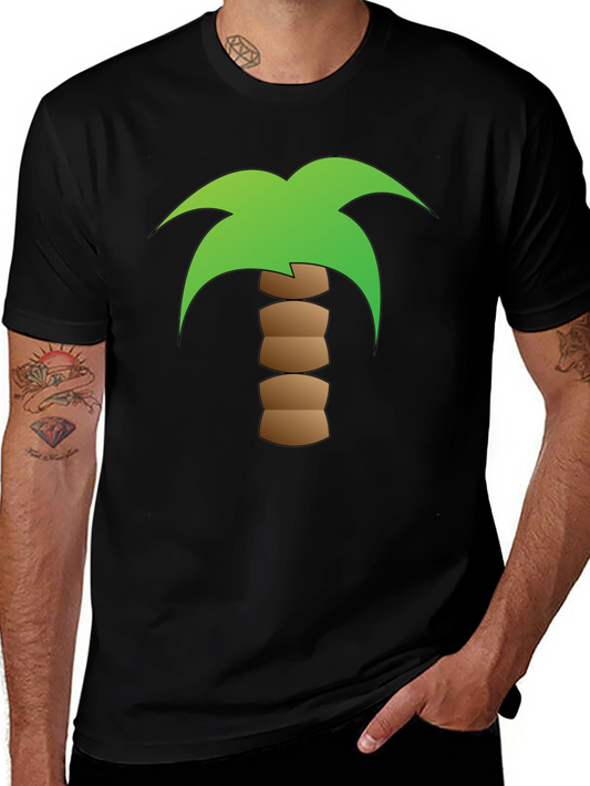 Palm Tree Graphic Black T-Shirt