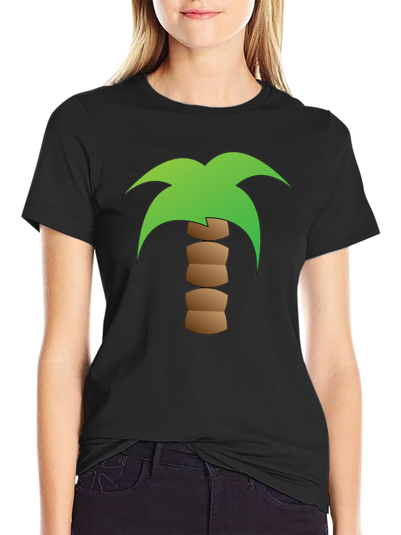 Palm Tree Graphic Black T-Shirt