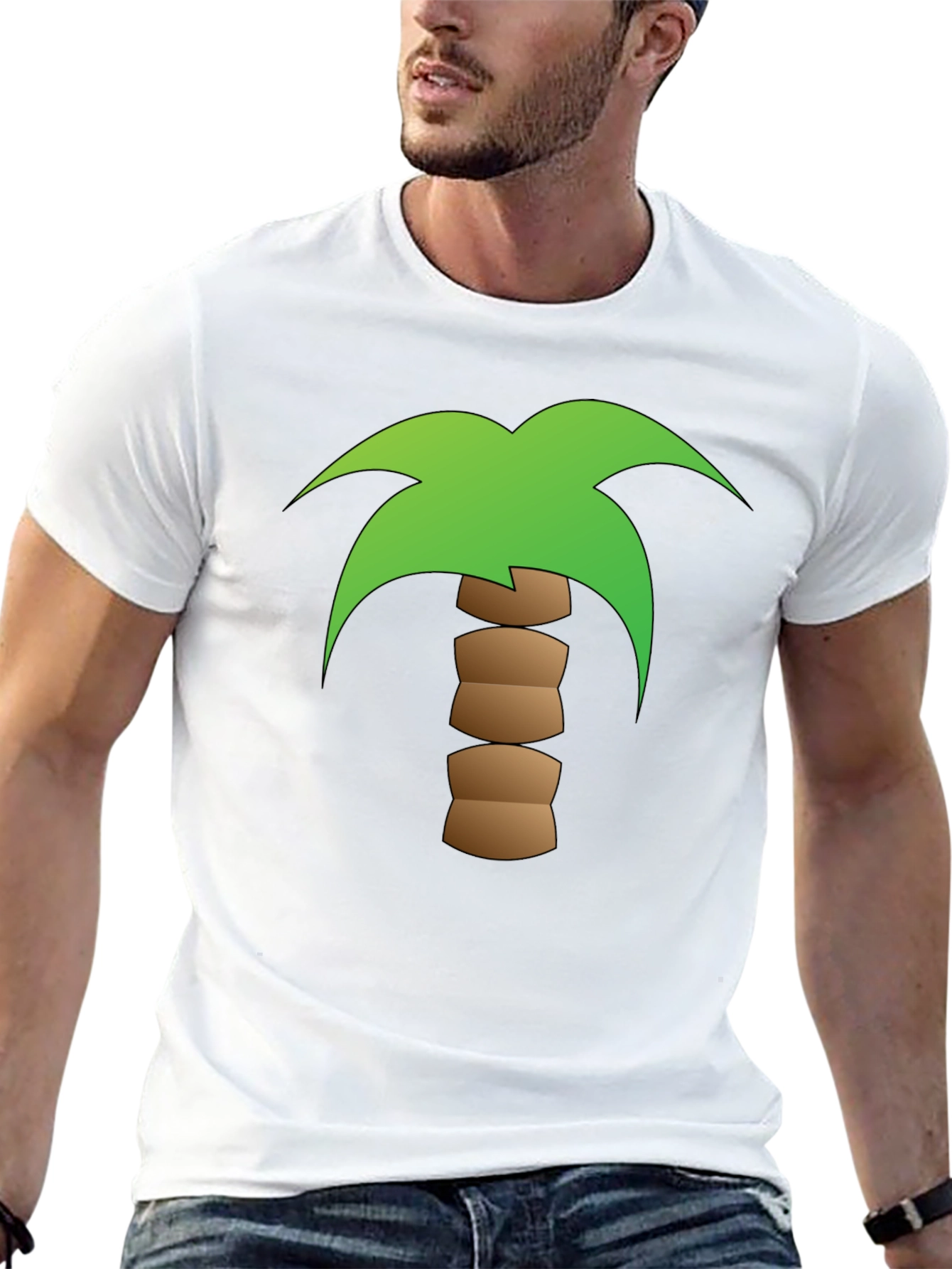 Palm Tree Graphic Black T-Shirt