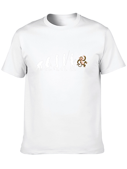 Evolution Monkeying Around Black T-Shirt