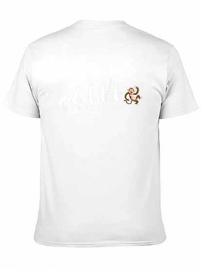 Evolution Monkeying Around Black T-Shirt