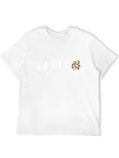 Evolution Monkeying Around Black T-Shirt