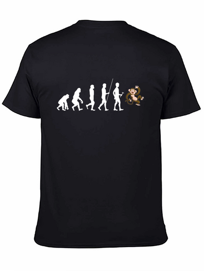 Evolution Monkeying Around Black T-Shirt