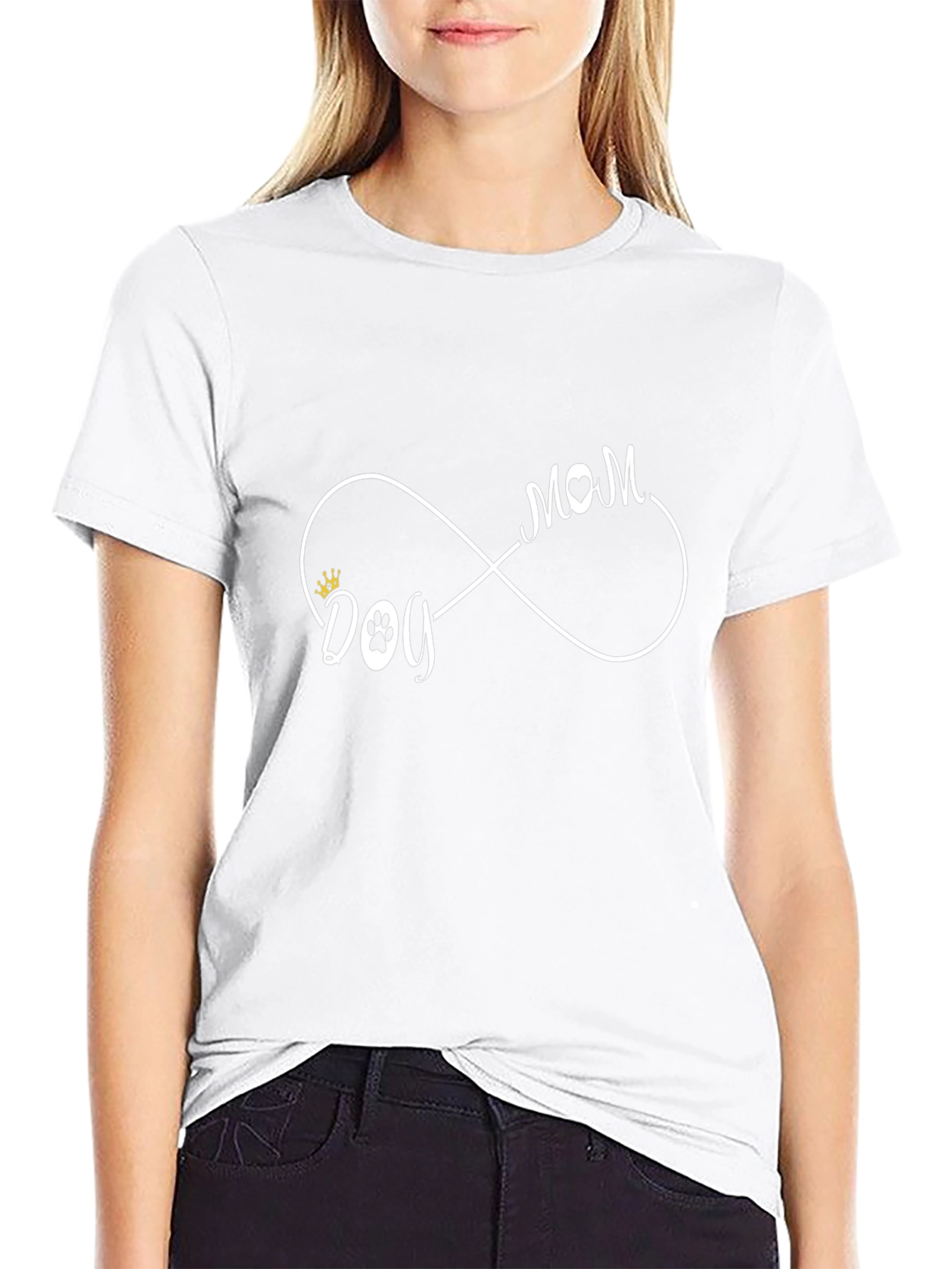 Dog Mom Infinity T-Shirt - Cute Graphic Tee
