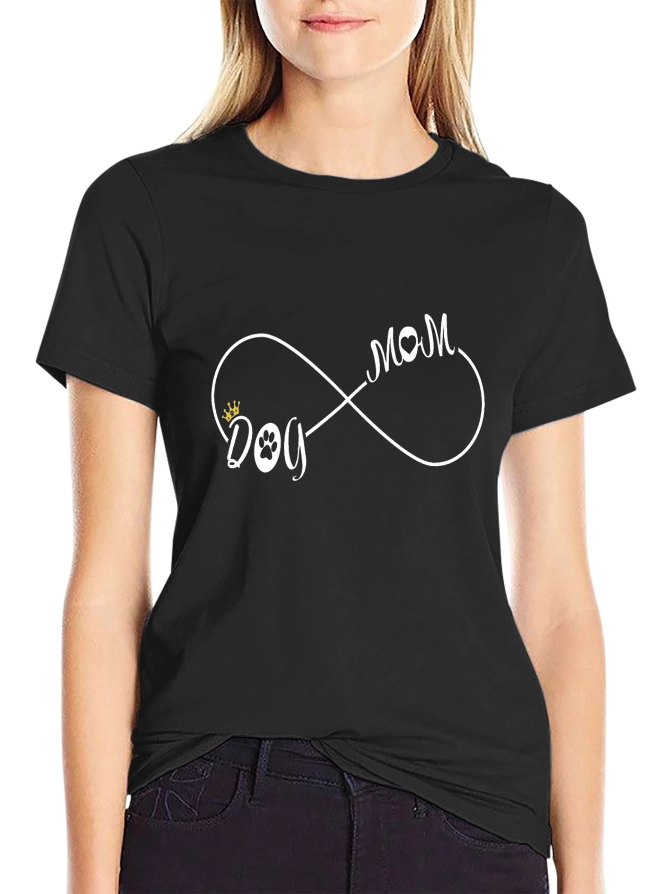 Dog Mom Infinity T-Shirt - Cute Graphic Tee