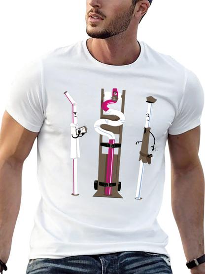 Novelty Black Cartoon Character T-Shirt