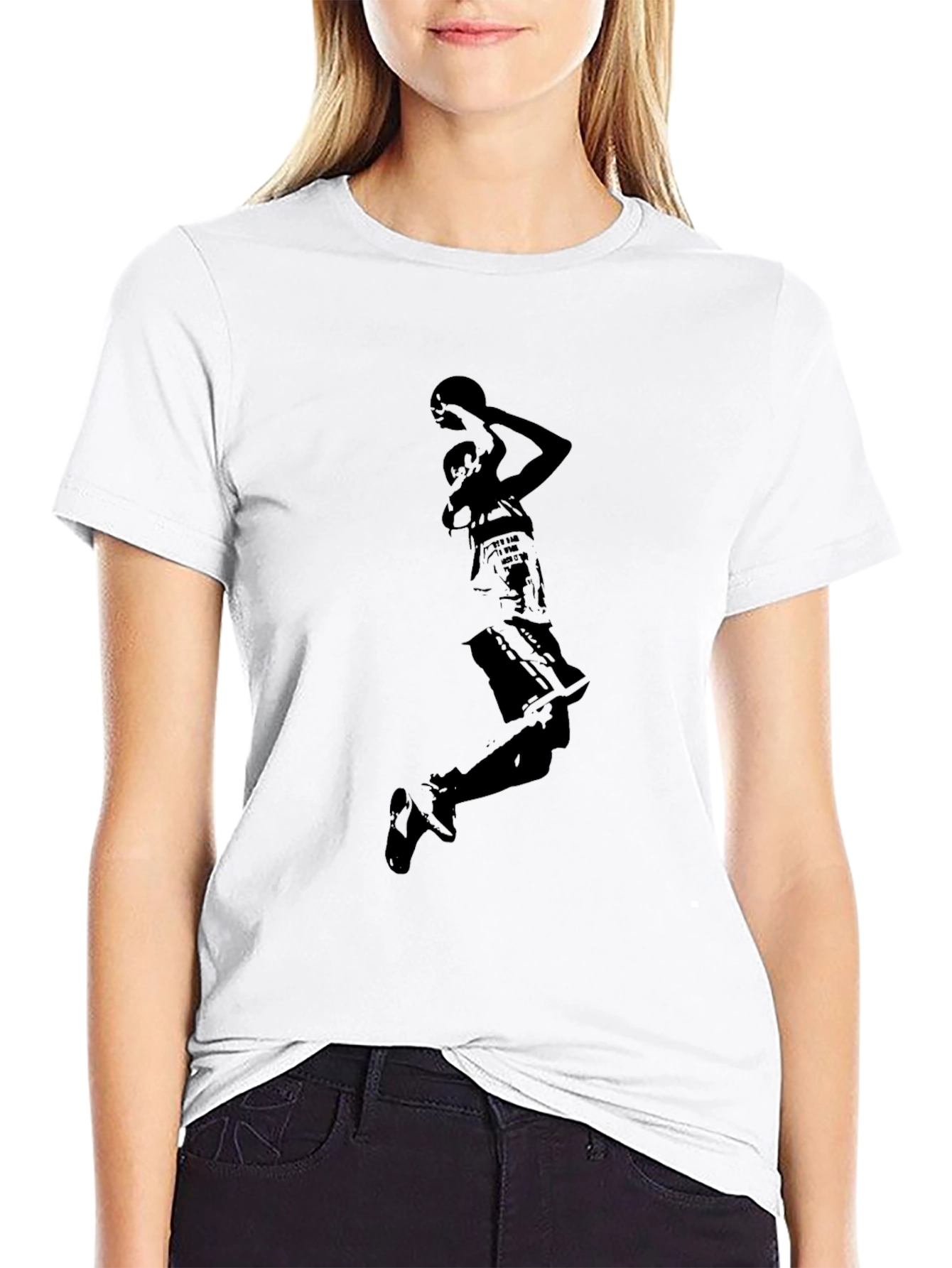 Black Basketball Player Graphic T-Shirt