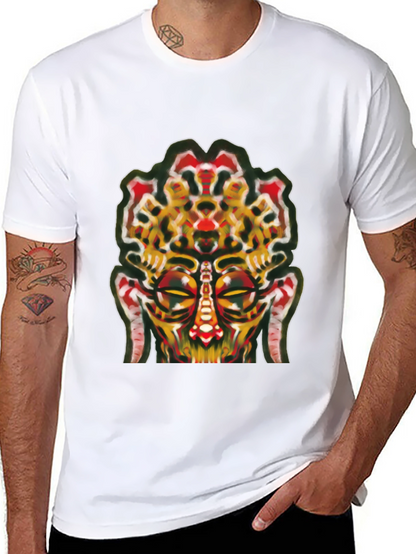 Abstract Face Graphic Tee - Unique Streetwear