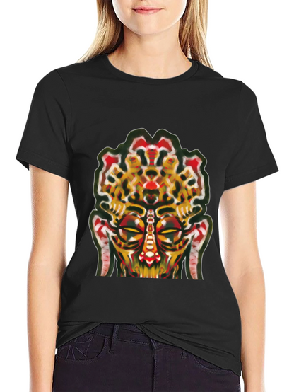 Abstract Face Graphic Tee - Unique Streetwear