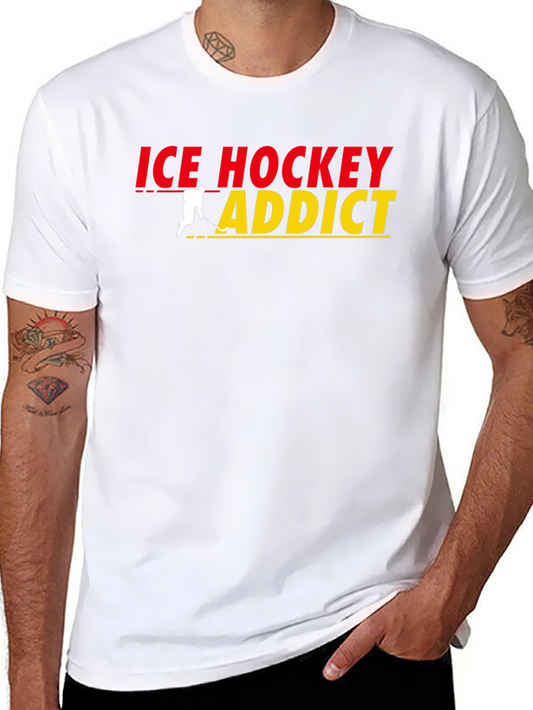 Ice Hockey Addict Graphic T-Shirt